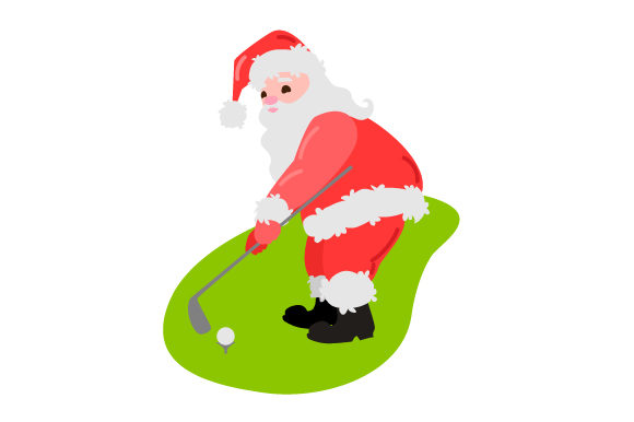 A Festive Twist: Santa Goes Golfing for Christmas Crafts