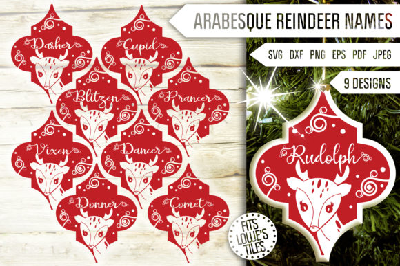 Arabesque Reindeer Names Bundle: A Must-Have for Crafters