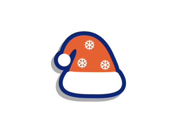 Christmas Illustration Fluffy Santa Hat: A Versatile Graphic