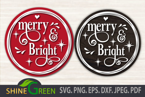 Christmas Ornament - Merry and Bright: A Graphics Must for Crafts