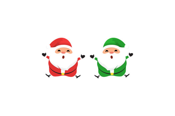 Christmas Santa Illustrations Set: A Festive Graphic Asset