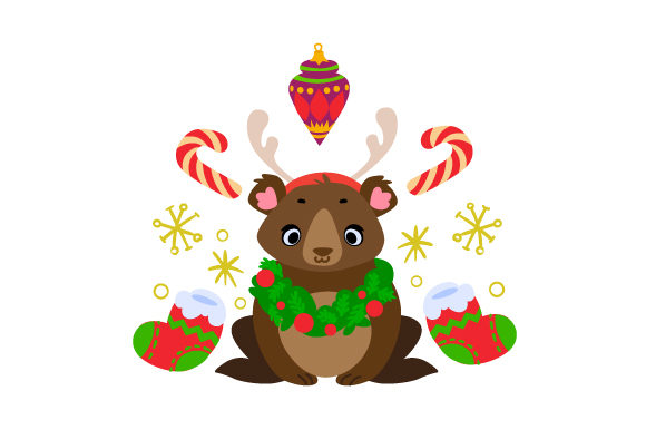 Festive Bear: A Charming Addition for Christmas Crafts