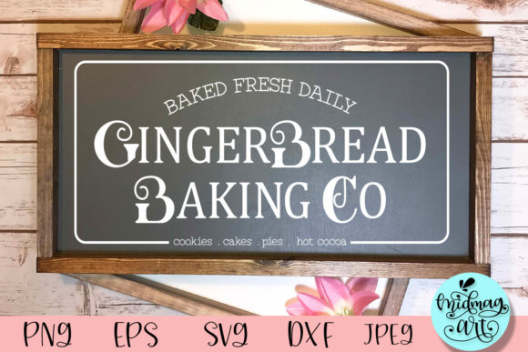 Gingerbread Baking Co Wood Sign SVG: A Festive Delight