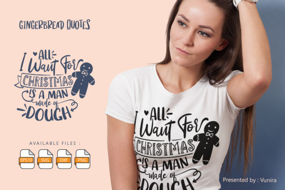 Gingerbread Lettering Quotes: A Festive Graphics Asset for Crafts