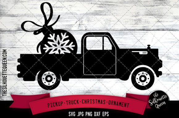 Pickup Truck Christmas Ornament: A Crafty Graphics Asset
