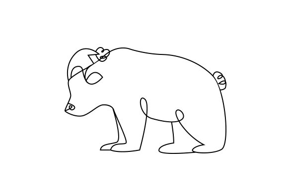 Polar Bear with Santa Hat: A Festive Embroidery Delight