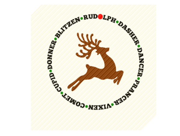 Reindeer Names Graphic: A Festive Addition to Your Crafts and Graphics