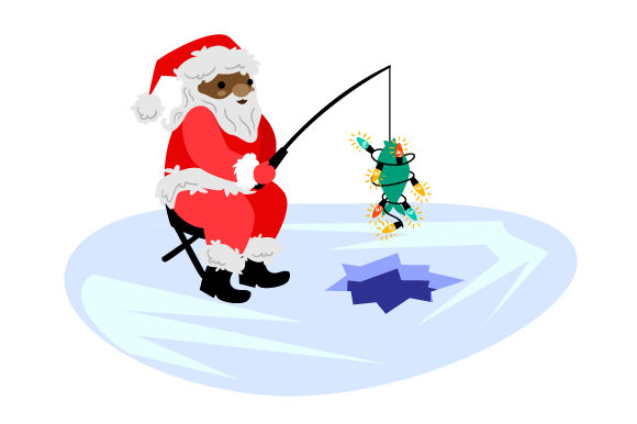 Review: Santa Goes Ice Fishing for Christmas Crafts