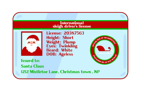 Reviewing Santa S License for Christmas Crafts
