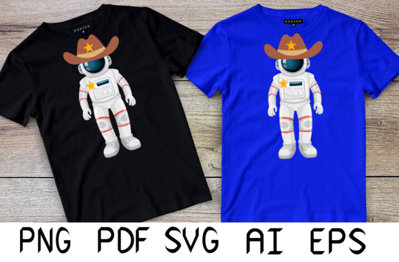 Space Man Cowboy: A Fun Graphics Asset for Crafts